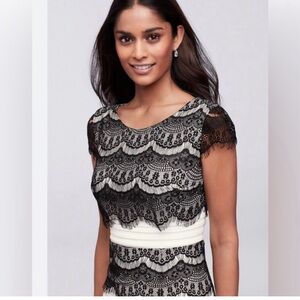 Black and White Lace Dress
